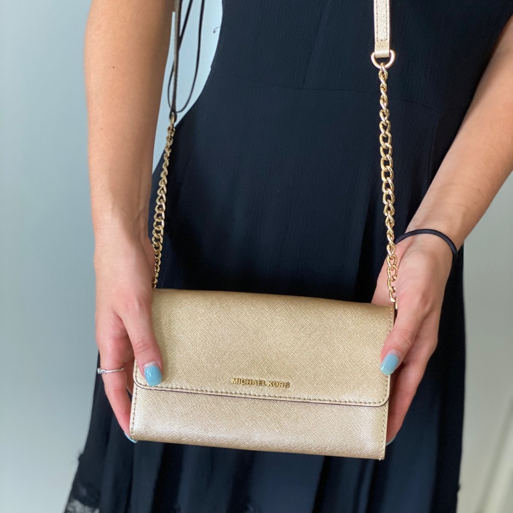 Gold Michael Kors Crossbody